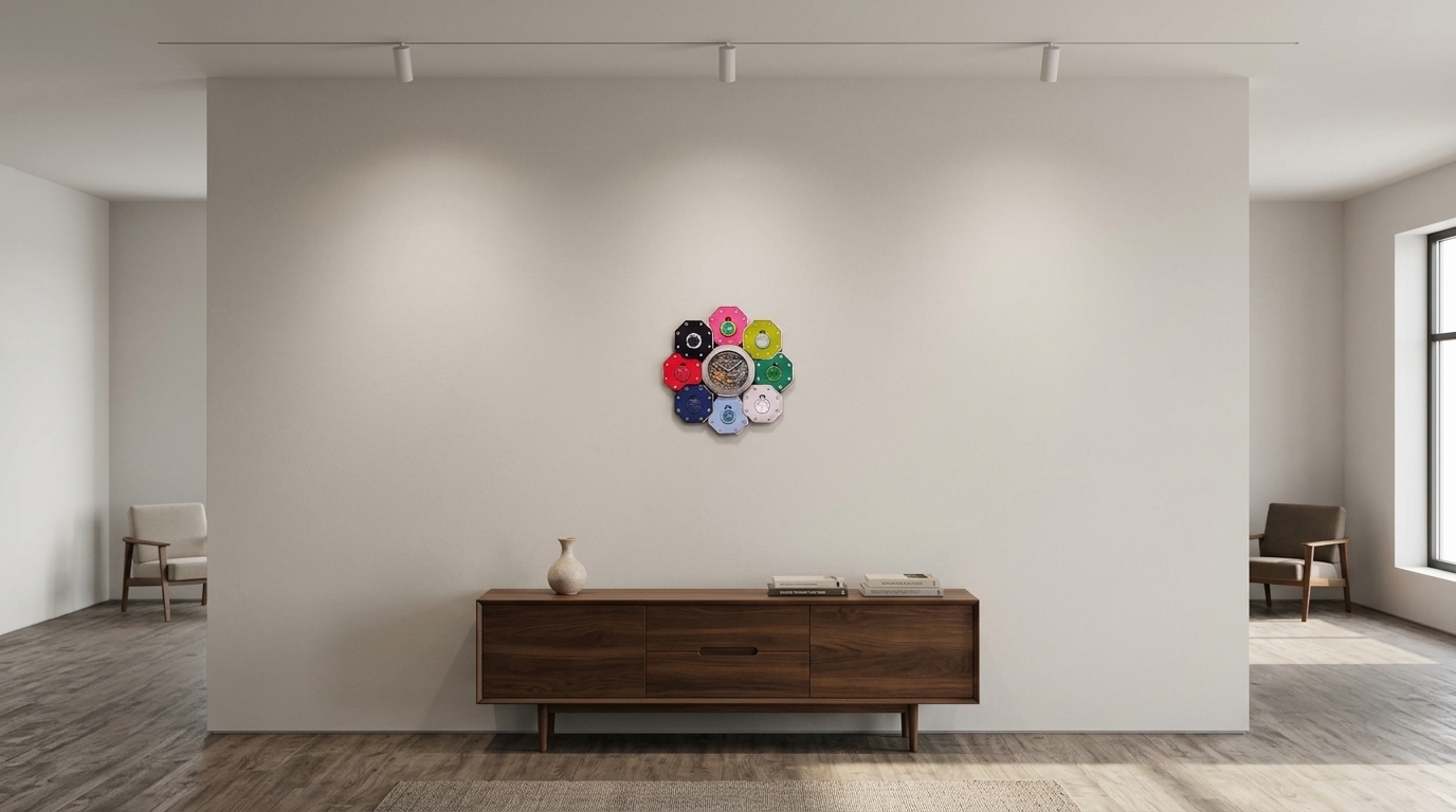 A private residence in Monaco. Click Clock placed in the room.